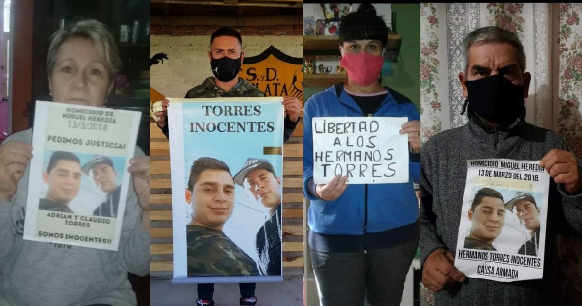 Adrián y Claudio Torres, dos hermanos privados de su libertad acusados de ser partícipes en el crimen de Miguel Heredia.