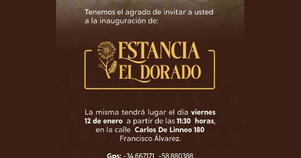 Invitación al evento de apertura.