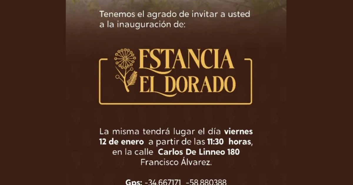 Invitación al evento de apertura.