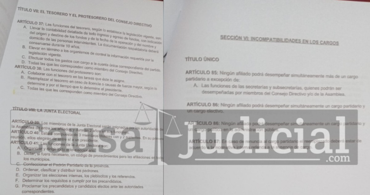 Acusan a dirigentes libertarios de violar estatutos y ocupar cargos simultáneamente.