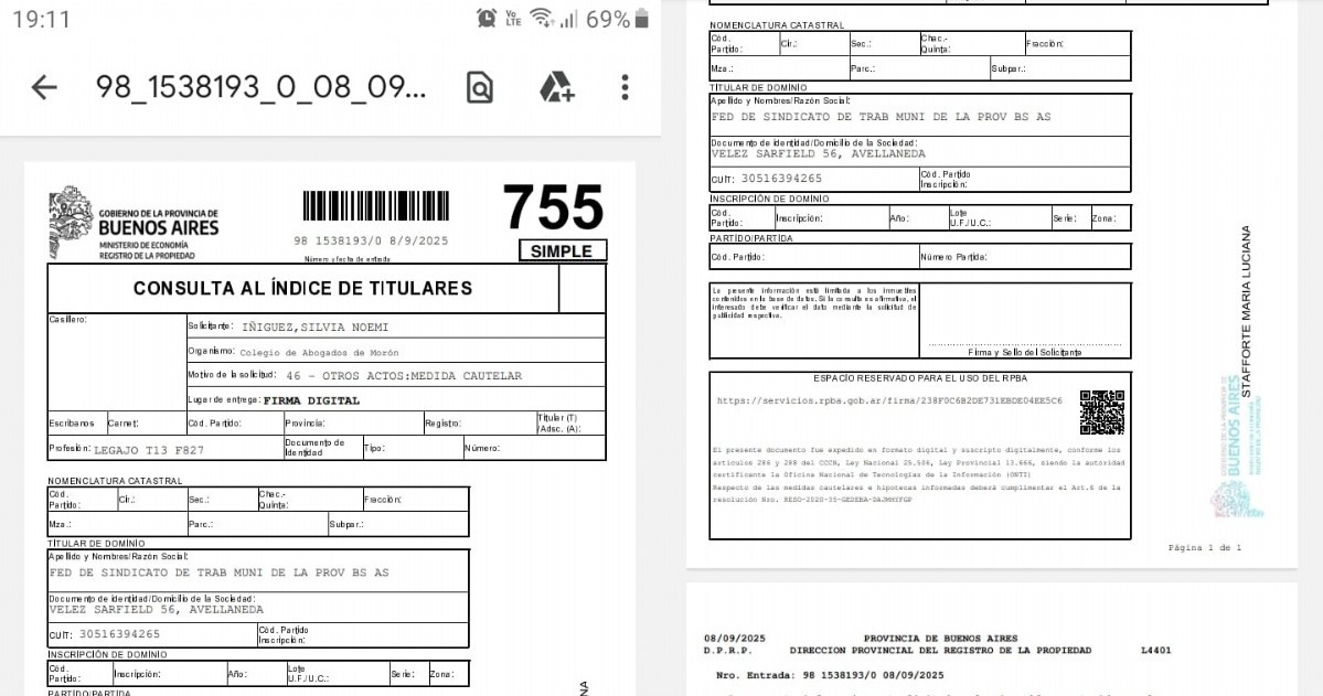 La justicia solicitó al Registro de la Propiedad por los bienes de la Federación, pero con resultado negativo.