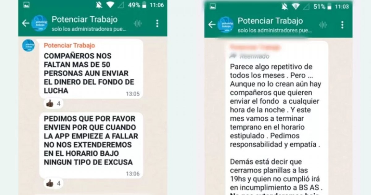 Conversación desde el mismísimo Potenciar Trabajo.