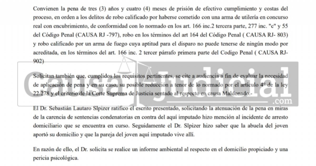 Los magistrados le concedieron la prisión domiciliaria a Rubén Altamiranda, un joven de 18 años que robó y amenazó a sus víctimas con matarlas y cortarle las piernas.