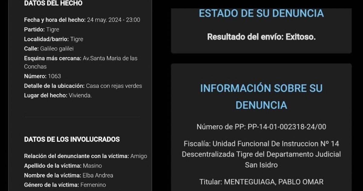 Denuncia.