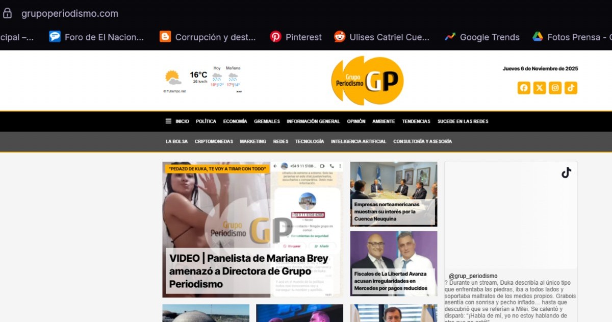 El sitio web oficial Grupo Periodismo.