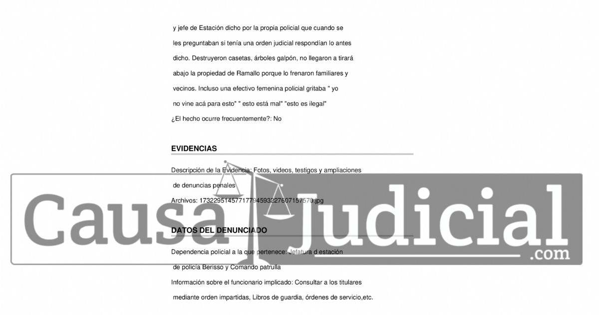 Otra parte del documento. (Foto: Causa Judicial)