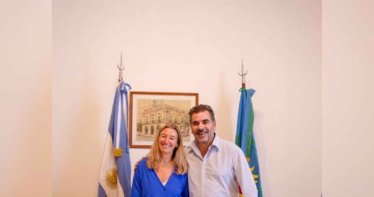 Evangelina Cabral junto a Cristian Ritondo