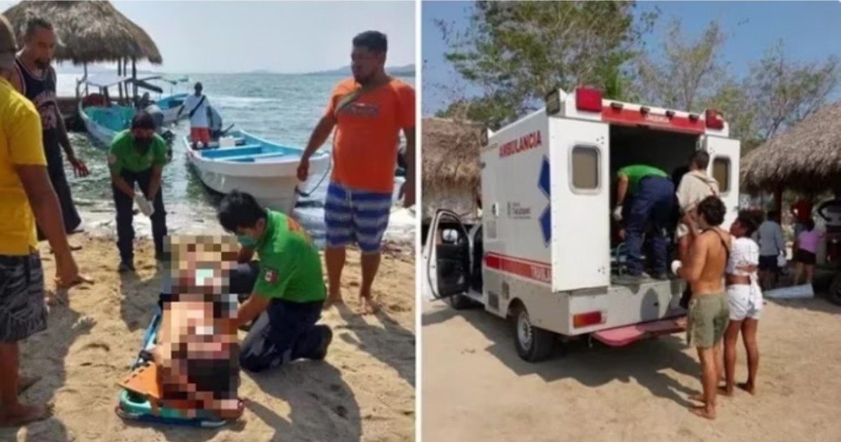 El violento episodio ocurrió mientras se encontraban almorzando en un restaurante de playa y fueron abordados por un desconocido que, sin mediar palabras ni motivo, los atacó con un machete.