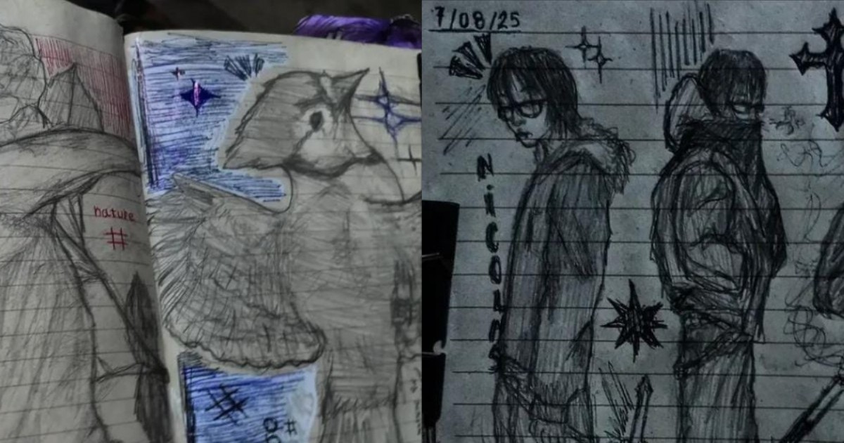 La artista Mía Ayelén Brusco sostiene que su principal objetivo es generar una conexión emocional con quienes observan sus dibujos.