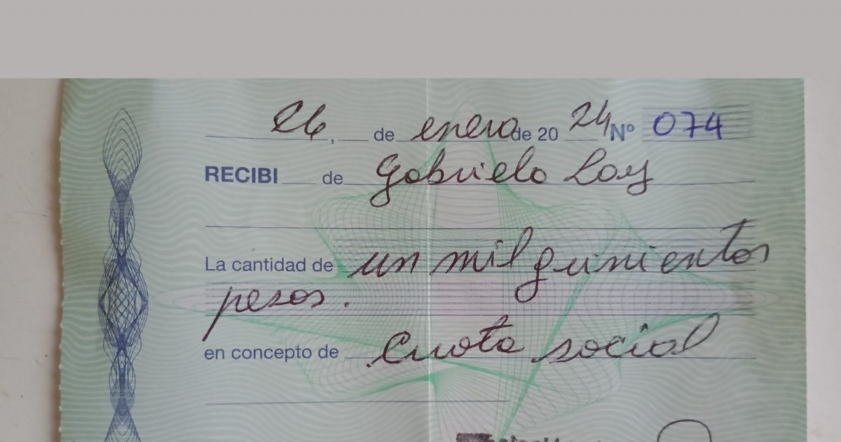 Documento de pago para cuota fomentista.