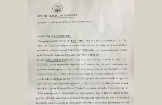 Se robaron una carpeta con pruebas de una denuncia contra el Ministerio de Salud en Córdoba