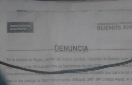 Rojas: grave delación de armado de causas en perjuicio de un hombre que denunció a un dealer