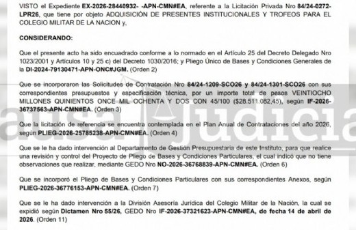 Con aval oficial, el Gobierno apuesta a regalos protocolares y deja en segundo plano el reclamo militar