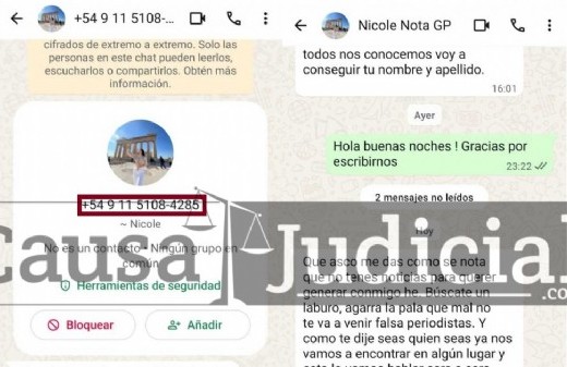La panelista de Mariana Brey volvió a amenazar a la Directora de un portal asociado a Multimedios NOVA