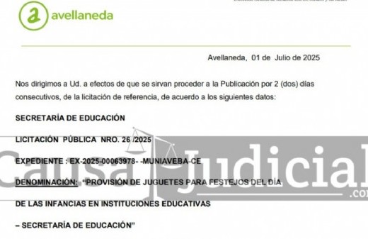Avellaneda publica licitación para juguetes sin sustento cuantitativo
