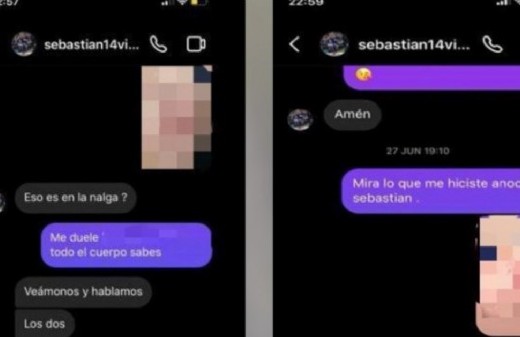 "Te tengo miedo", los nuevos chats entre la denunciante y Villa a horas del presunto abuso